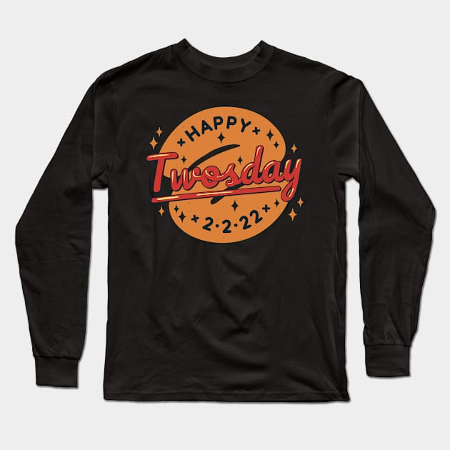 Vintage Taco Twosday The Ultimate Taco Tuesday 2-22-22 Long Sleeve T-Shirt by Kali Space